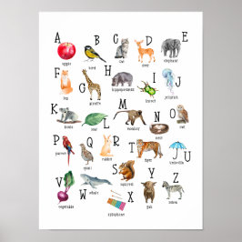 Cute Alphabet ABC Education Poster