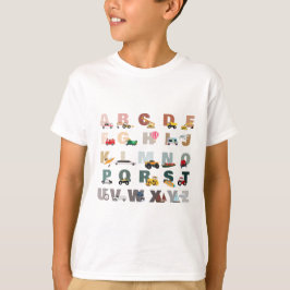 Cute Alphabet ABC Lastbilar, Transport Fordon T Shirt