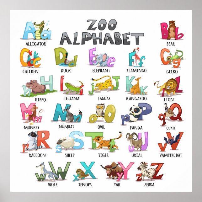 Cute Alphabet Poster (Framsidan)