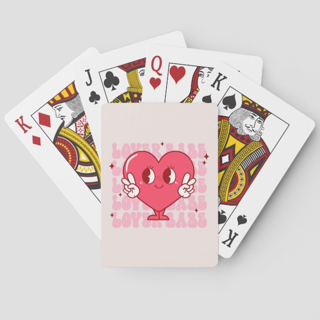 Cute Älskare Babe Heart Casinokort (Baksidan)