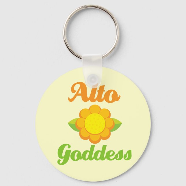 Cute Alto Goddess Keychain Nyckelring (Framsida)