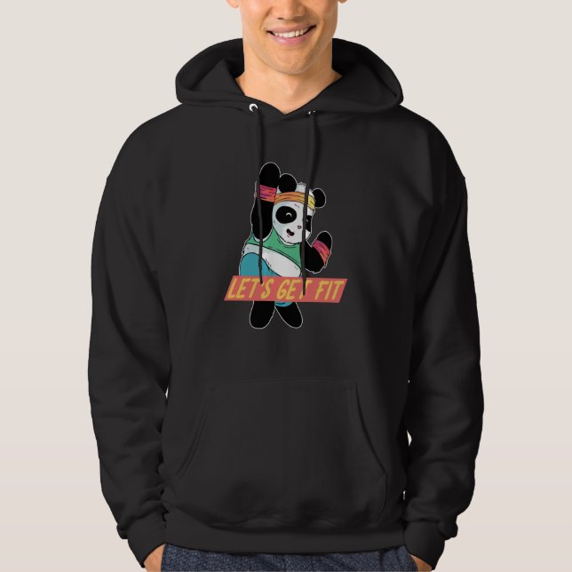 Cute amazing panda quote for animal enthusiasts hoodie (Framsida)