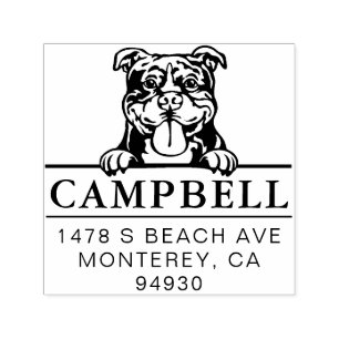 Cute American Bully Anpassningsbar Hund Frimärke Självfärgande Stämpel