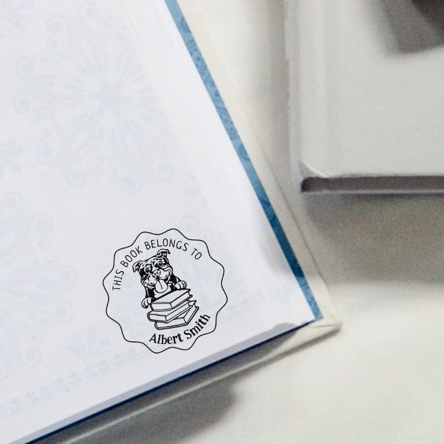 Cute American Bully Hund Bok Stämpel (Skapare uppladdad)