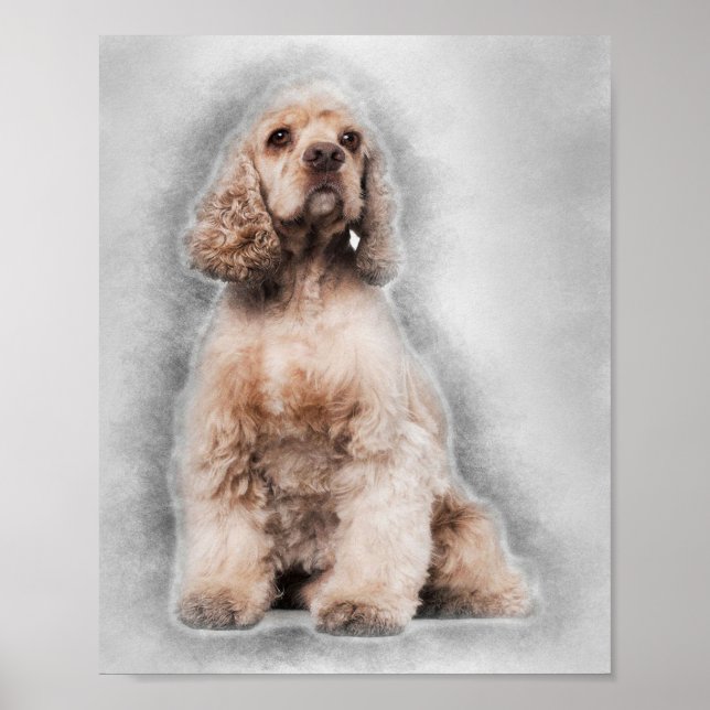 Cute American Cocker Spain Dekoration Poster (Framsidan)