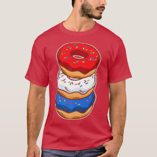 Cute American Donut Pastry Älskare Baking 4th of J T Shirt