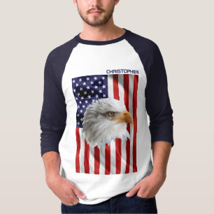 Cute American Eagle, USA flagga, Patriotic T Shirt