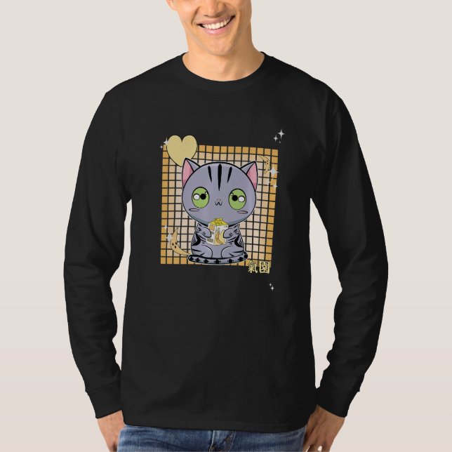 Cute American Shorthair Cat Banana Milk Shake T Shirt (Framsida)