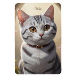 Cute American Shorthair Cat med Big Ögon Magnet