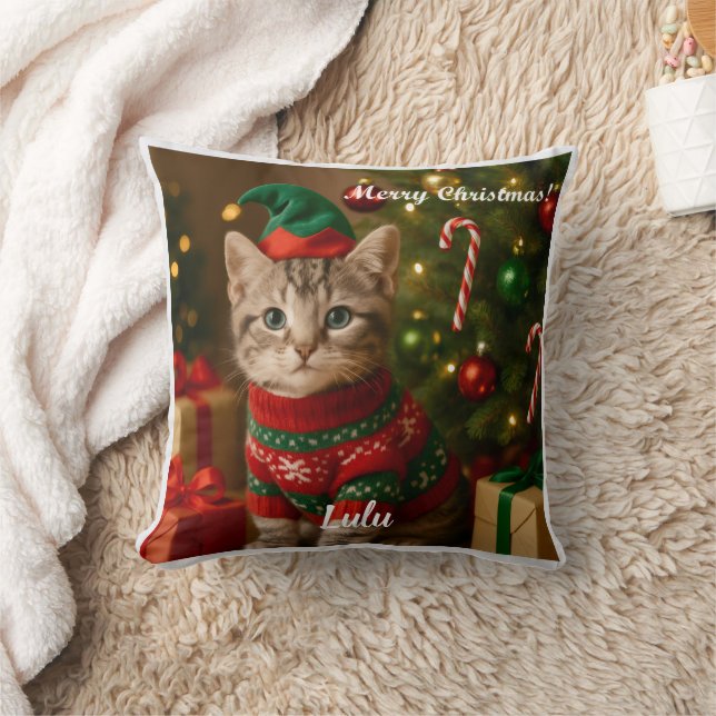 Cute American Shorthair Cat-Personligen, jul Kudde (Filt)