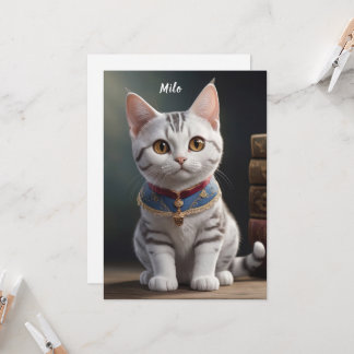 Cute American Shorthair Kitten med stort Ögon