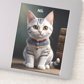 Cute American Shorthair Kitten med stort Ögon Klistermärken