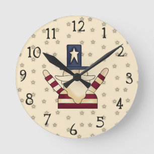 Cute Americana Wall Clock Rund Klocka