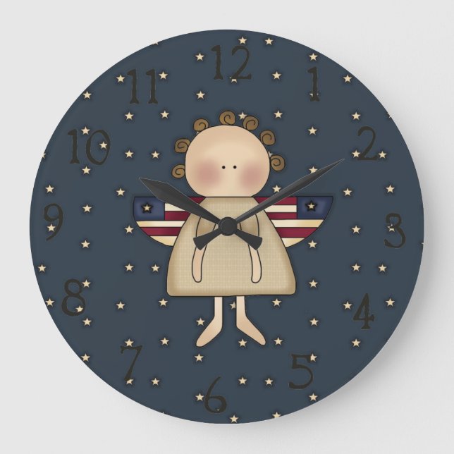 Cute Americana Wall Clock Stor Klocka (Framsida)