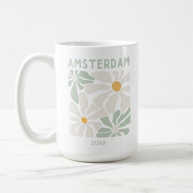 Cute Amsterdam-Blommigten Kaffemugg (Vänster)