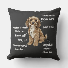 Cute Anatomy of a Cockapoo Dog Lover Gift Kudde
