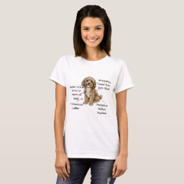 Cute Anatomy of a Cockapoo Dog Lover Gift T Shirt