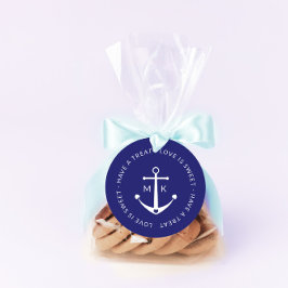 Cute Anchor Kärlek är sött marinblå Bröllop Gåvor Etiketter