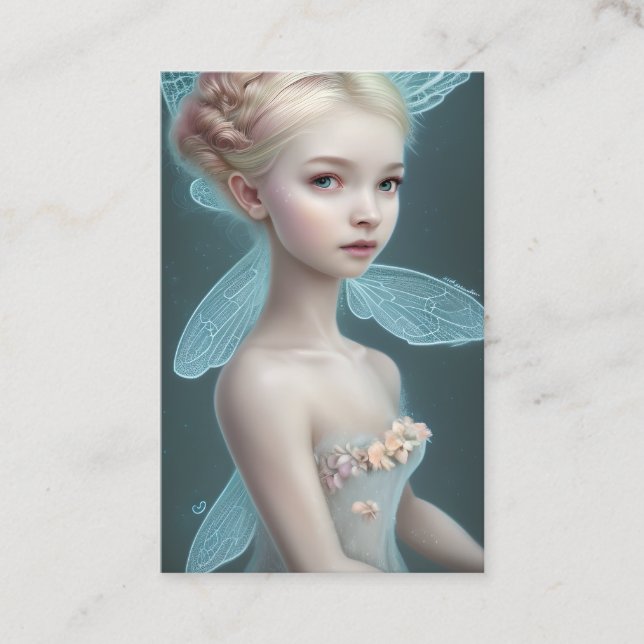 Cute and Adsible Fairy Graphic Visitkort (Framsida)