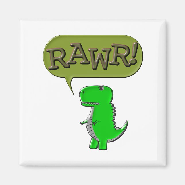 Cute and Arg Leksak Dinosaur Magnet (Framsidan)