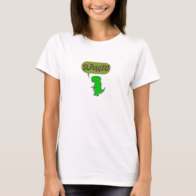 Cute and Arg Leksak Dinosaur T Shirt (Framsida)