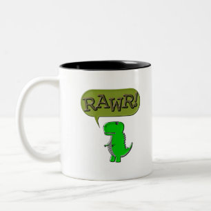 Cute and Arg Leksak Dinosaur Två-Tonad Mugg
