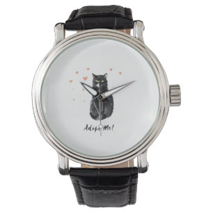 Cute and Black Cat adopterar mig Armbandsur