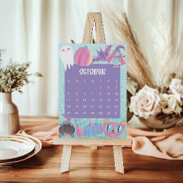 Cute and Colorful 2026 Calendar Page - October Tack Kort