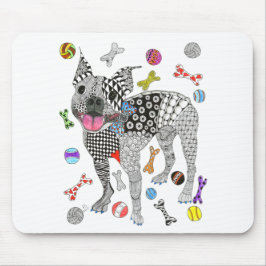 Cute and Colorful Boston Terrier Mousepad Musmatta