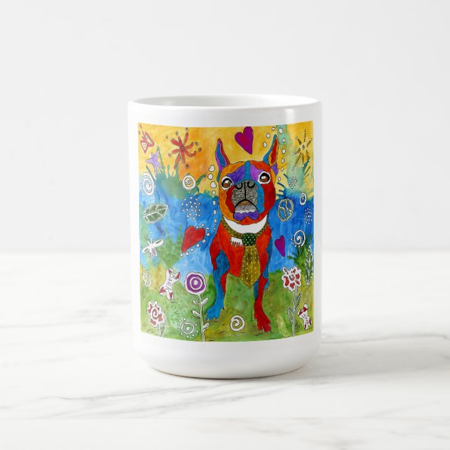 Cute and Colorful Boston Terrier Mugg (Center)