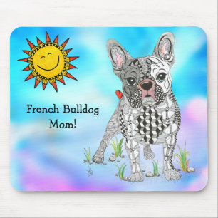 Cute and Colorful Fransk Bulldog Mousepad Musmatta