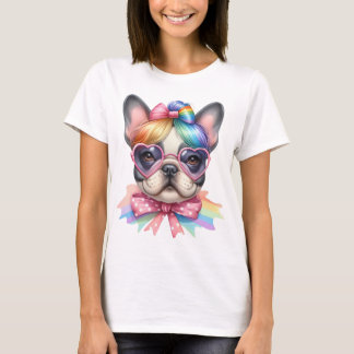 CUTE AND COLORFUL FRENCH BULLDOG DOG T SHIRT