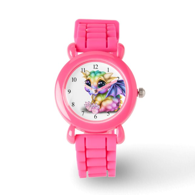 Cute and Colorful Kawaii Baby Dargon Armbandsur (Framsida)