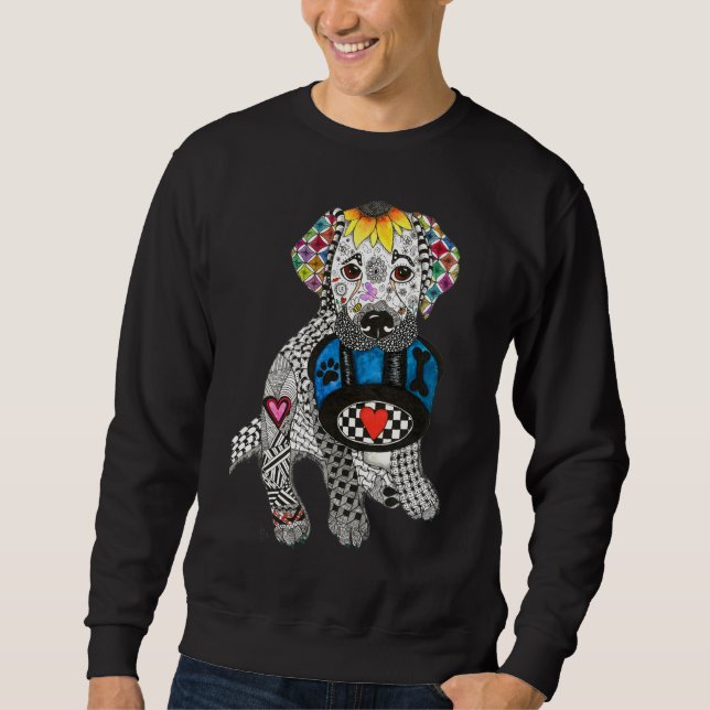 Cute and Colorful Labrador Retriever Sweatshirt (Framsida)
