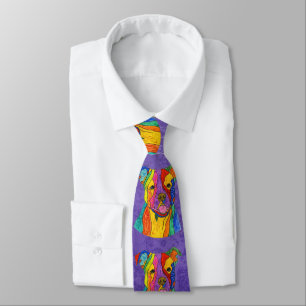 Cute and Colorful Pitbull Neck Tie Slips