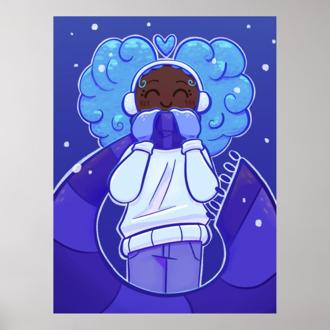 Cute and Cozy Snowy Day Poster (Framsidan)