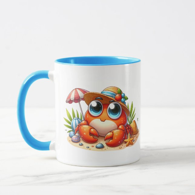 Cute and crab add monogram mugg (Vänster)