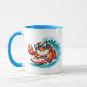 Cute and crab add monogram mugg
