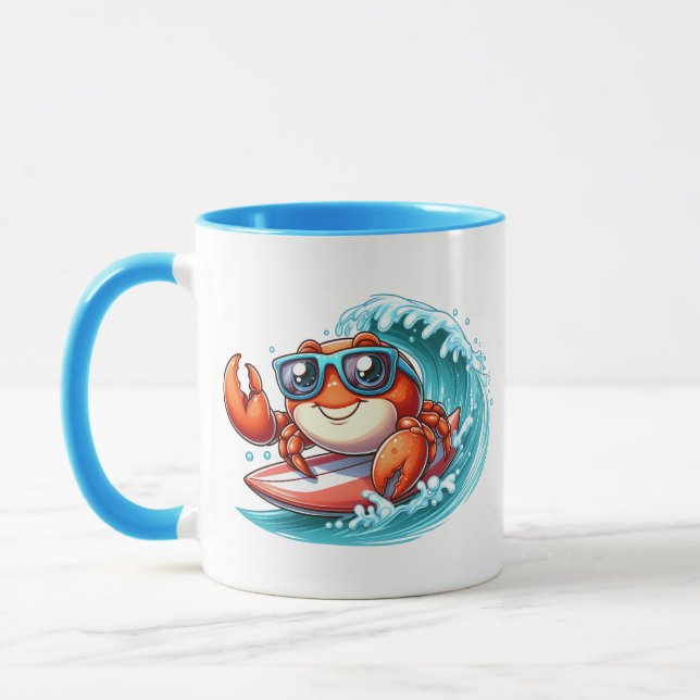 Cute and crab add monogram mugg (Vänster)