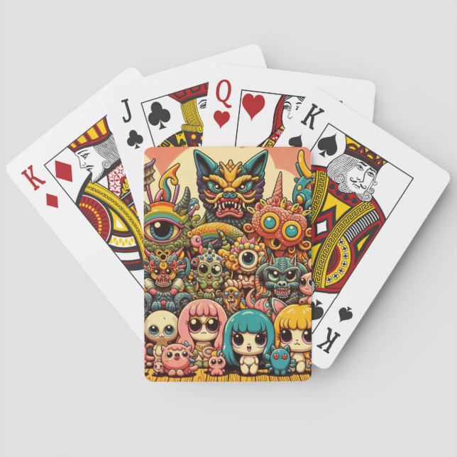 "Cute and Creepy Monster Reunion" Casinokort (Baksidan)