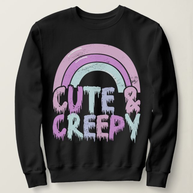 Cute and Creepy Pastel Goth Drift T Shirt (Design framsida)