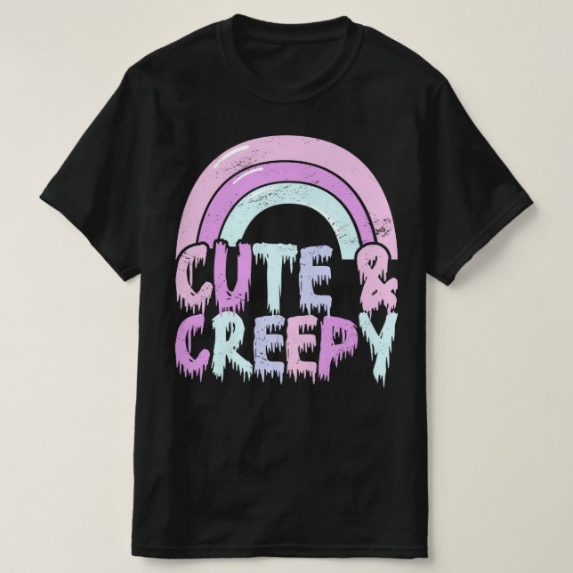 Cute and Creepy Pastel Goth Drift T Shirt (Design framsida)