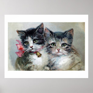 Cute and Cuter, Adsible Kittens. Poster