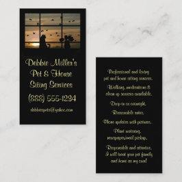 Cute and Flowers in Home House and Pet Sitta Visitkort