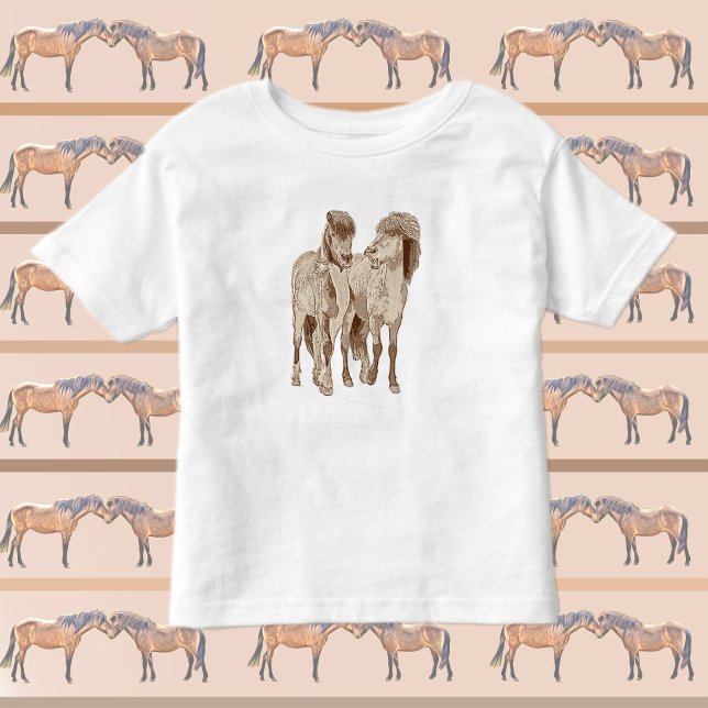 Cute and fun Icelandic horses T Shirt (Skapare uppladdad)