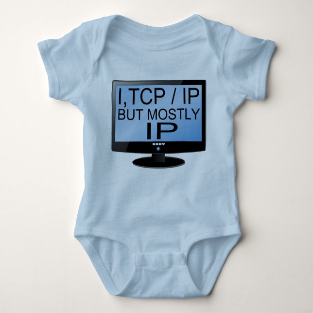 Cute and Funny Baby Geek Infant Creeper T-shirt (Framsida)