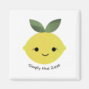 Cute and Funny, bara Zest Kawaii Lemon Magnet