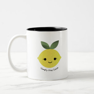 Cute and Funny, bara Zest Kawaii Lemon Två-Tonad Mugg