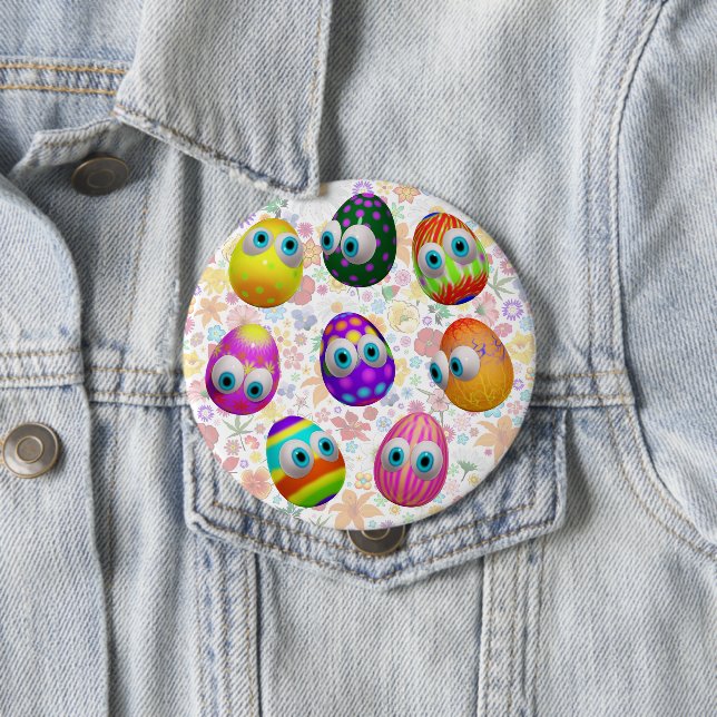 Cute and Funny Easter Eggs Cartoon Knapp (In Situ)