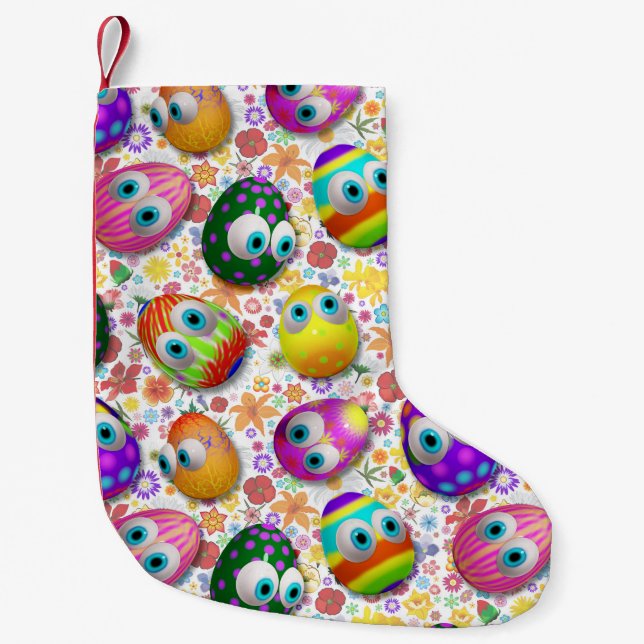 Cute and Funny Easter Eggs Cartoon Liten Julstrumpa (Framsidan)